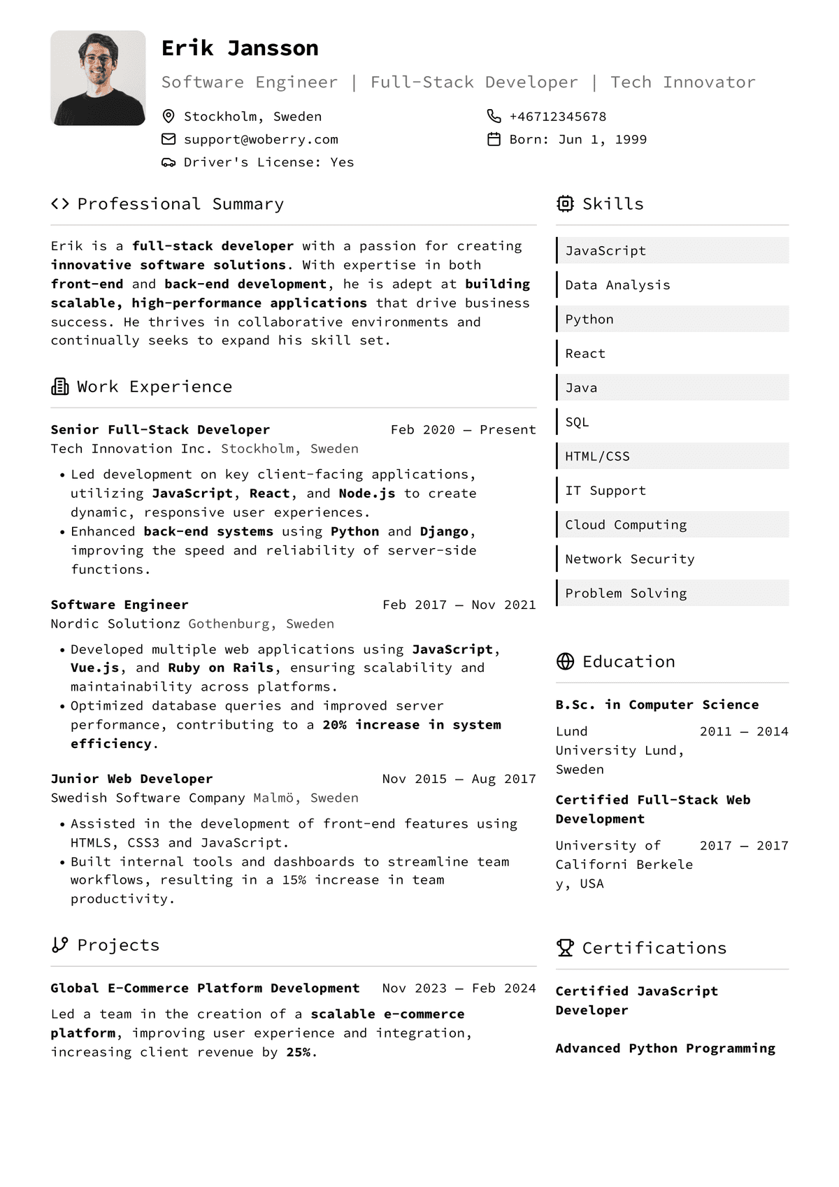 Woberry Platform Preview